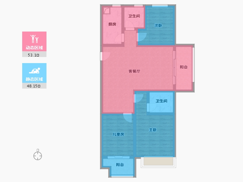 河南省-郑州市-保利文化广场-二期-97.60-户型库-动静分区