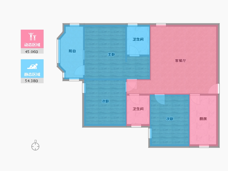 广东省-广州市-怡景花园-82.40-户型库-动静分区