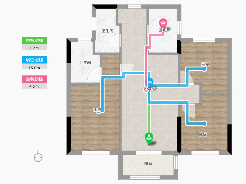 福建省-福州市-大东海中央府-70.00-户型库-动静线