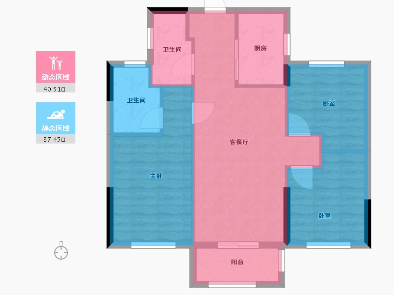 福建省-福州市-大东海中央府-70.00-户型库-动静分区