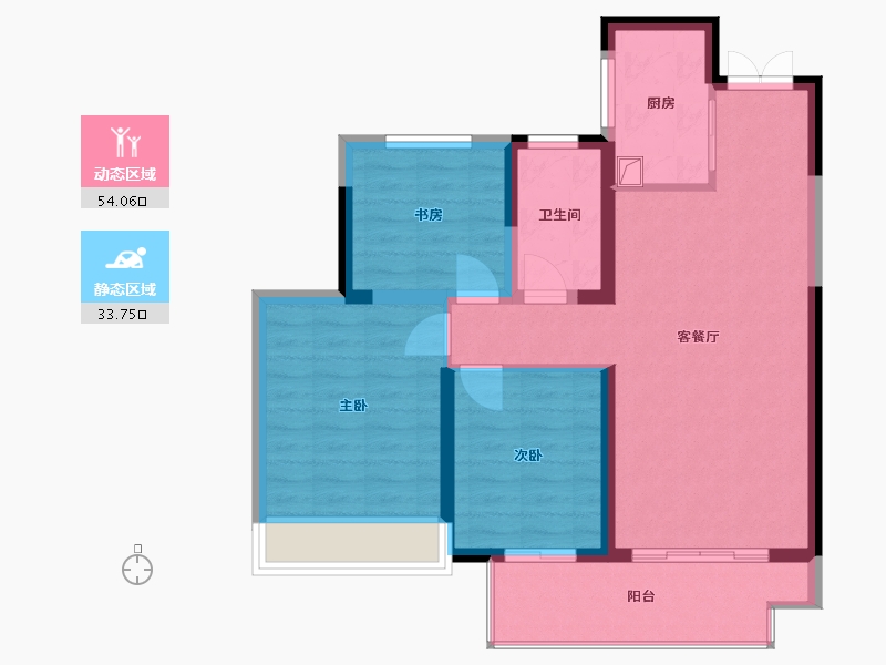 山西省-运城市-运城吾悦华府二期-78.40-户型库-动静分区