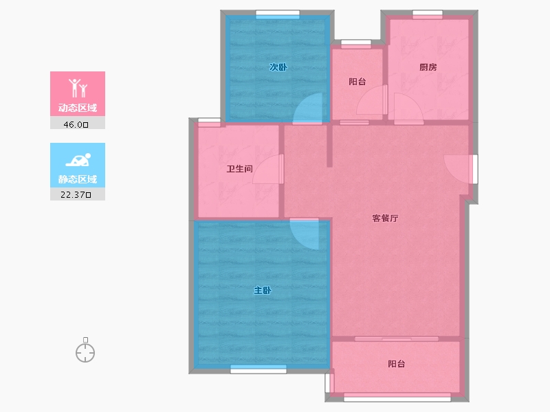 上海-上海市-海尚康庭-60.00-户型库-动静分区