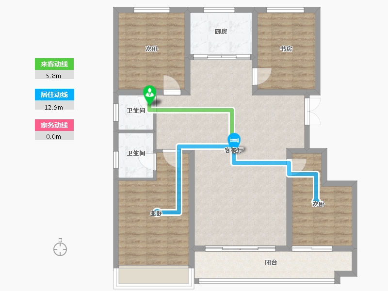 山东省-潍坊市-龙栖府-115.84-户型库-动静线