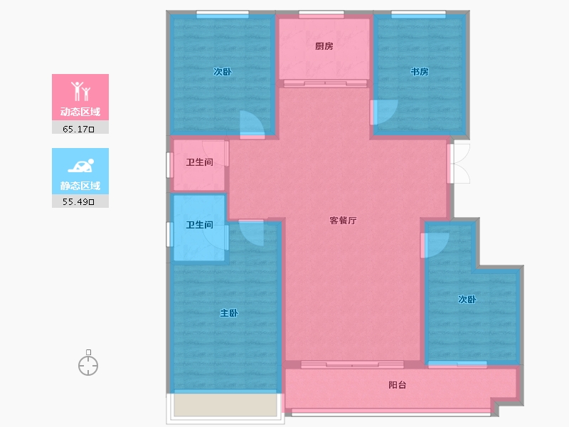 山东省-潍坊市-龙栖府-115.84-户型库-动静分区