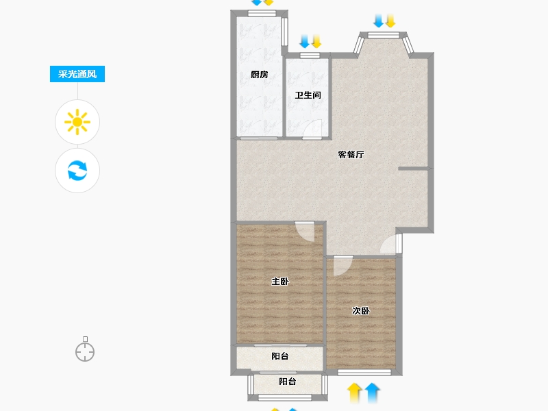 江苏省-南京市-圣源居-91.20-户型库-采光通风