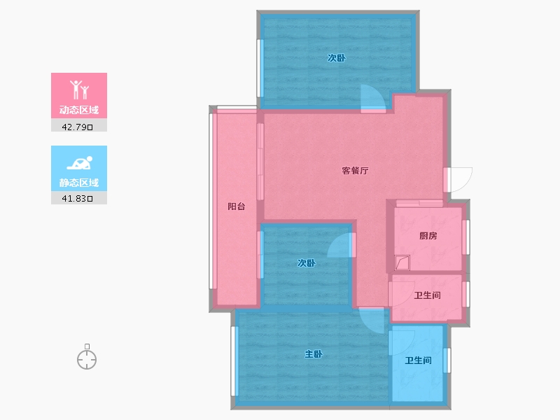 浙江省-杭州市-宋都济宸府-84.00-户型库-动静分区