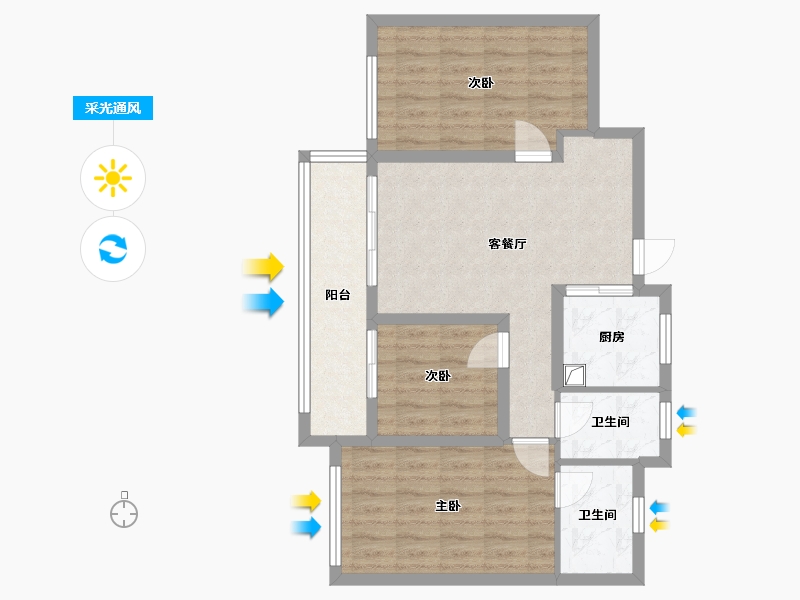 浙江省-杭州市-宋都济宸府-84.00-户型库-采光通风