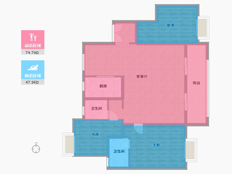 江苏省-常州市-宸悦花园-118.80-户型库-动静分区