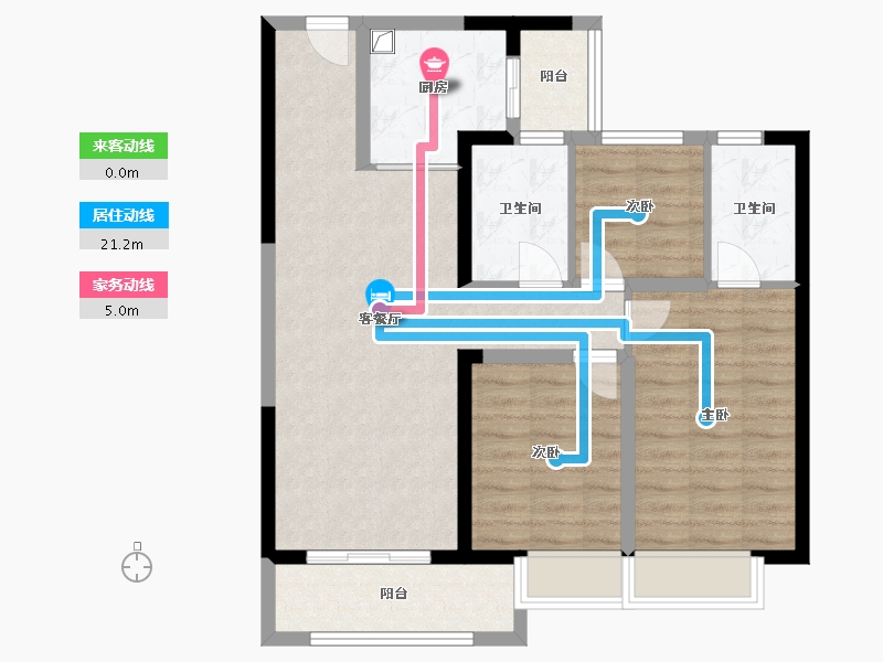 云南省-大理白族自治州-融创九宸府-91.72-户型库-动静线