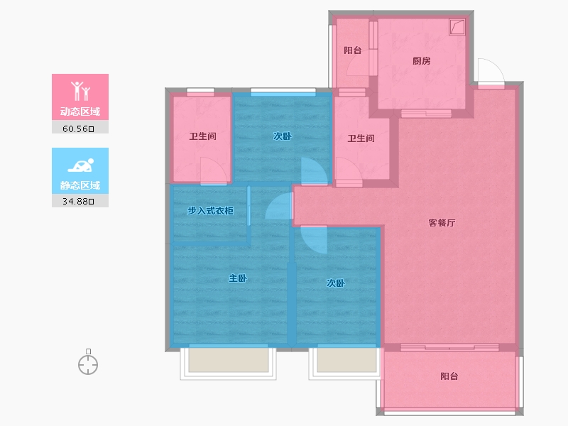 山东省-莱芜市-恒大名都-84.86-户型库-动静分区