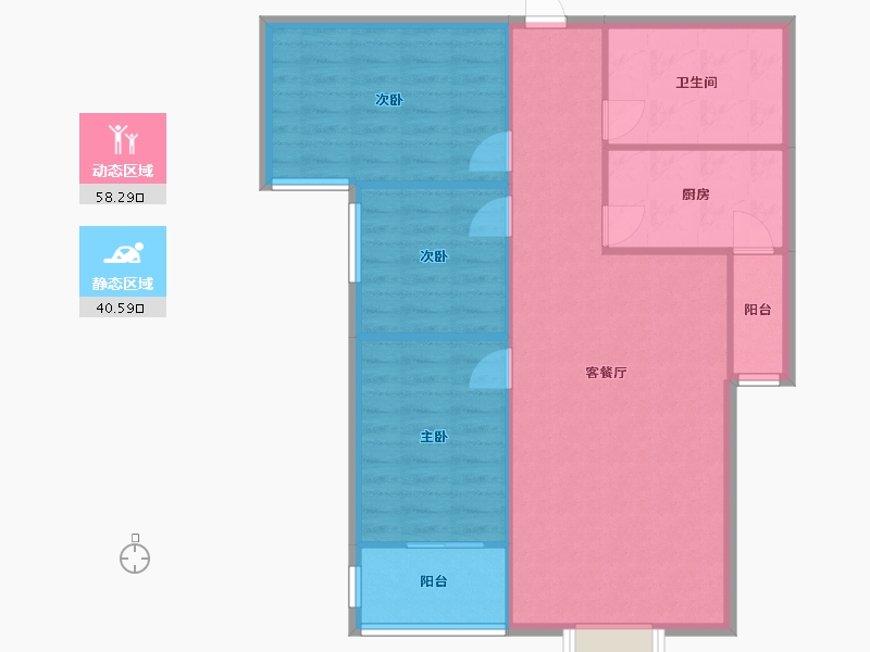 山东省-临沂市-华前城市广场-98.05-户型库-动静分区