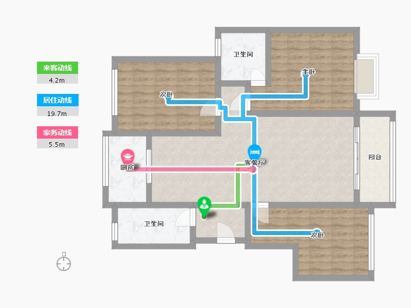 浙江省-宁波市-杨柳郡-一期-94.00-户型库-动静线