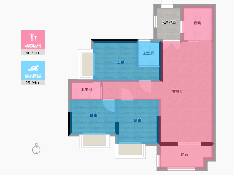 广东省-江门市-盈富花园-71.20-户型库-动静分区