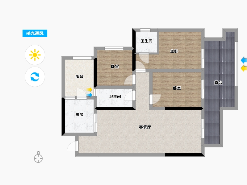 四川省-达州市-乐基优时代-110.00-户型库-采光通风