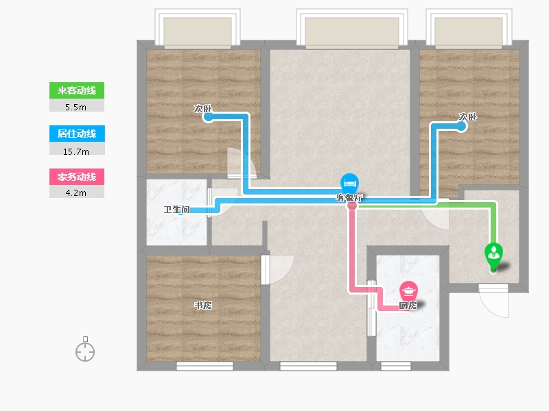 吉林省-长春市-新星宇金麟府-96.00-户型库-动静线