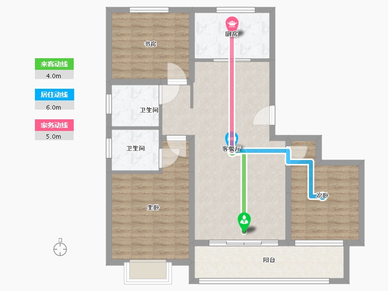 山东省-潍坊市-潍州金谷-93.00-户型库-动静线