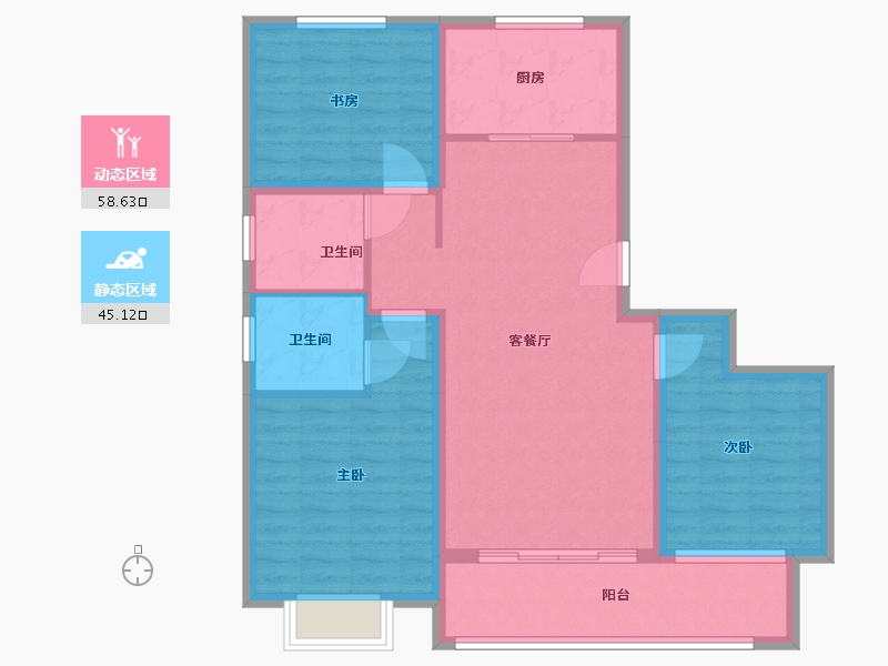 山东省-潍坊市-潍州金谷-93.00-户型库-动静分区