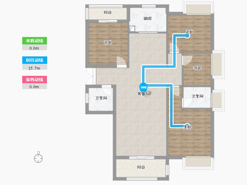 湖北省-黄石市-宏维·天地-109.38-户型库-动静线