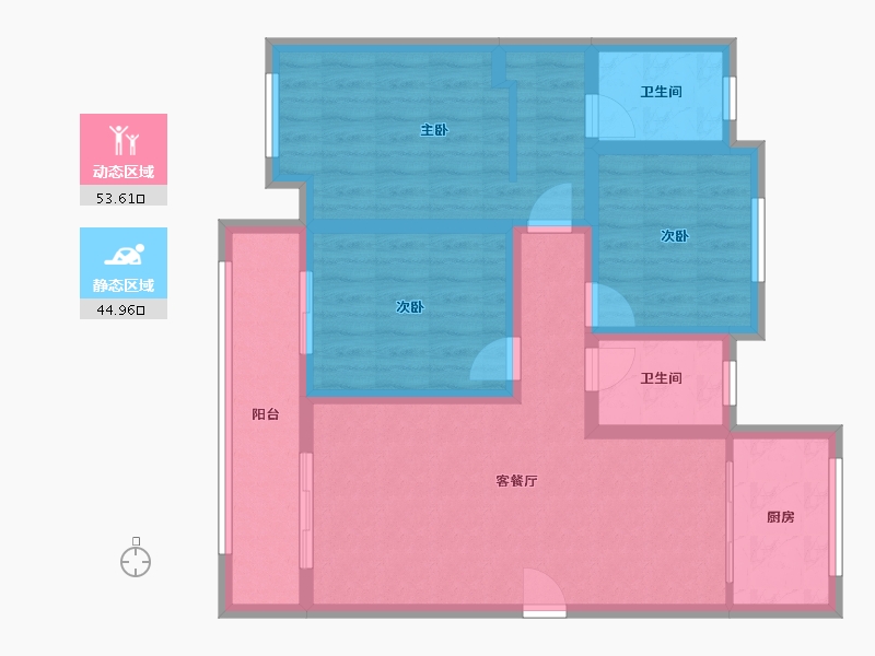 河北省-承德市-祥云红创悦府品鉴中心-98.00-户型库-动静分区