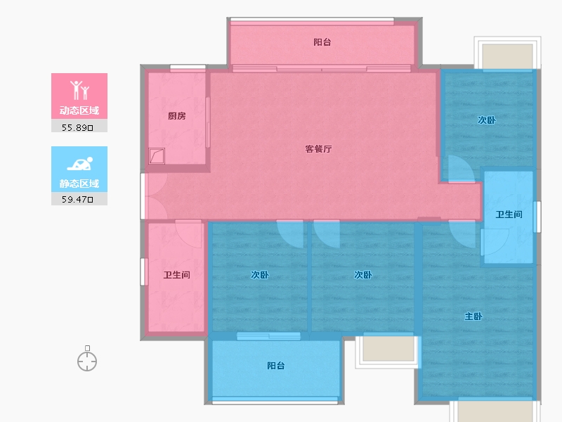 福建省-三明市-城投金澜湾二期-104.50-户型库-动静分区