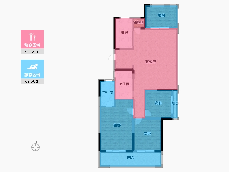 浙江省-温州市-外滩江月湾-104.00-户型库-动静分区