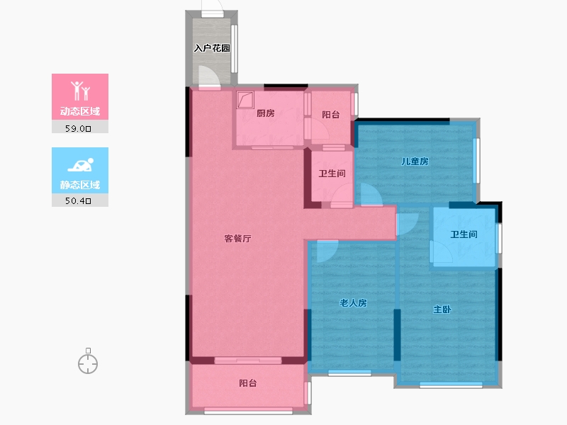 广西壮族自治区-百色市-碧园紫荆城-110.40-户型库-动静分区