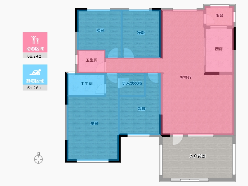 河南省-郑州市-银基国际旅游度假区悦林居-140.00-户型库-动静分区