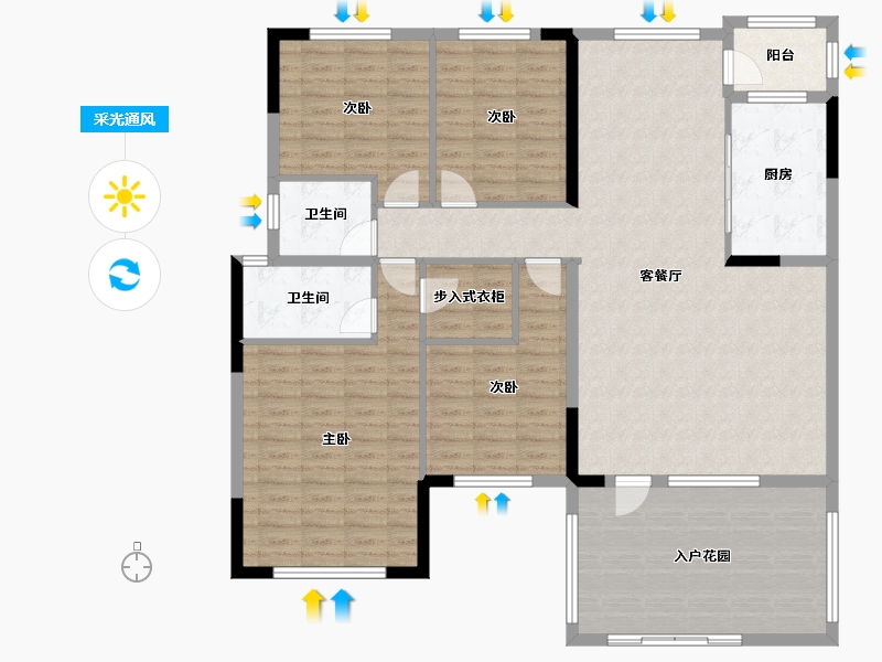 河南省-郑州市-银基国际旅游度假区悦林居-140.00-户型库-采光通风