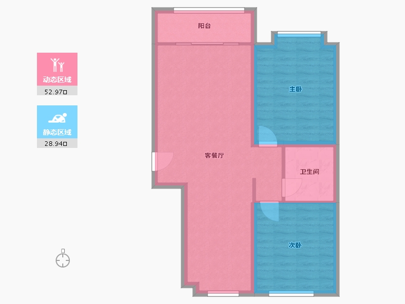 河北省-唐山市-万润首府-74.40-户型库-动静分区