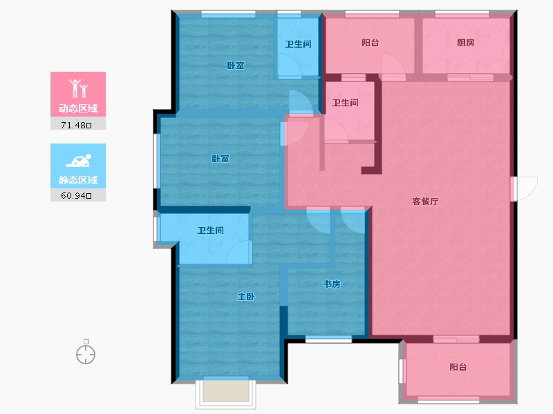 福建省-泉州市-金龙壹号广场-140.00-户型库-动静分区