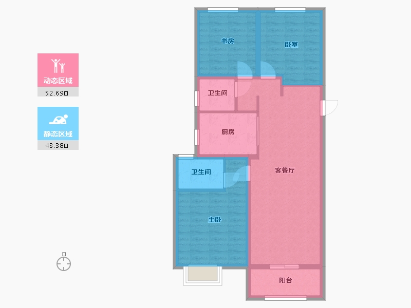 山西省-晋中市-沾岭华府-101.52-户型库-动静分区