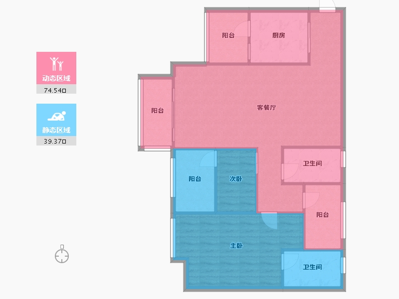 四川省-绵阳市-华润紫云府-98.00-户型库-动静分区