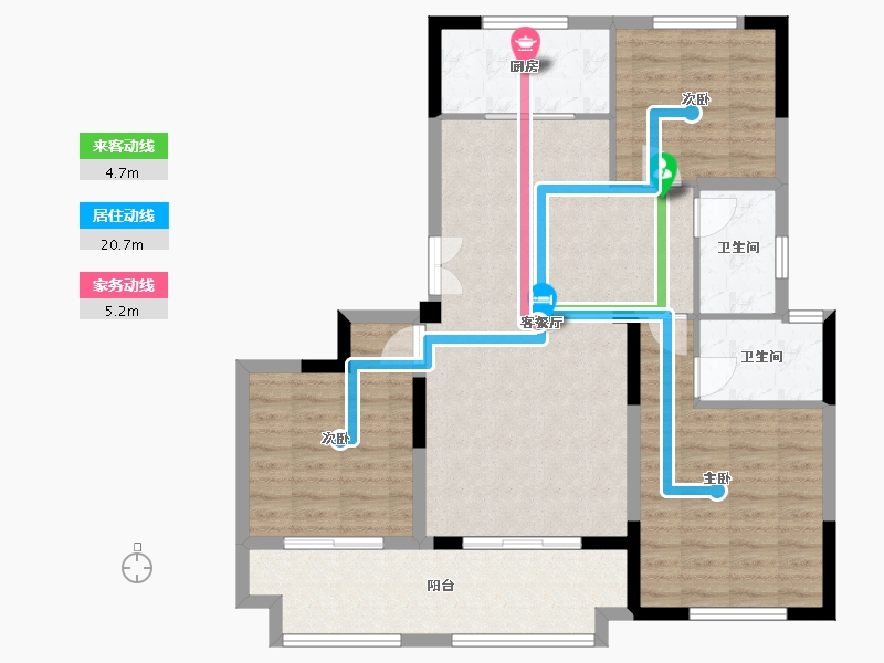 辽宁省-阜新市-日月明园西区-100.00-户型库-动静线