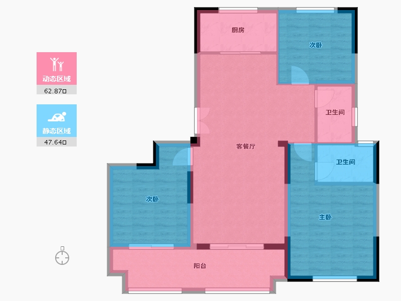 辽宁省-阜新市-日月明园西区-100.00-户型库-动静分区