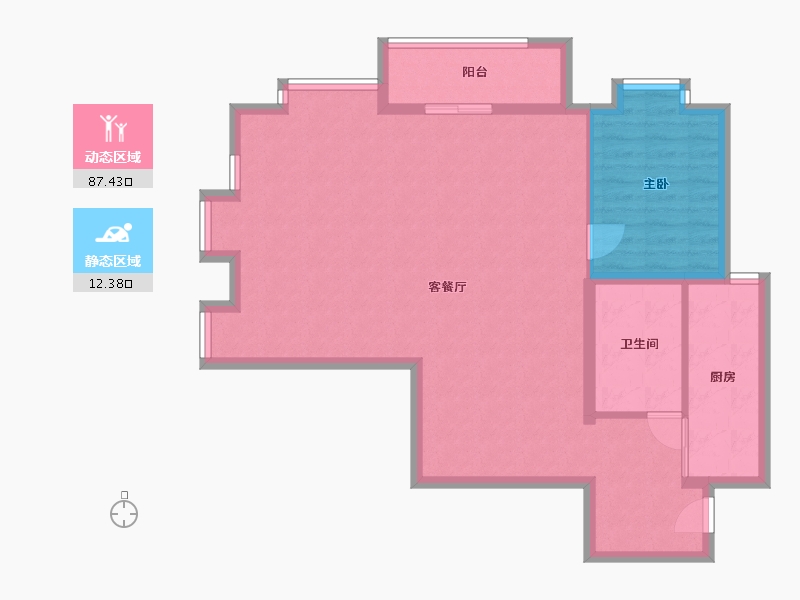 北京-北京市-领地OFFICE-101.42-户型库-动静分区