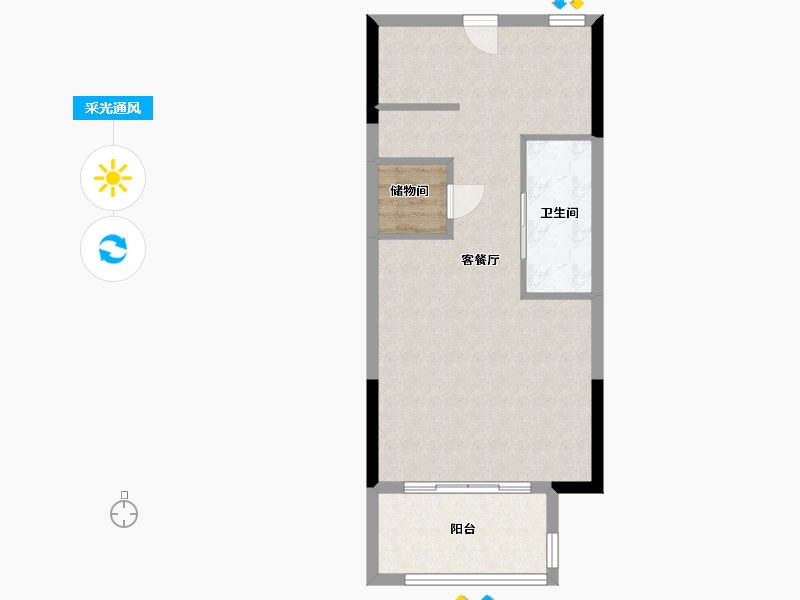 四川省-广安市-中梁西溪首府-52.80-户型库-采光通风