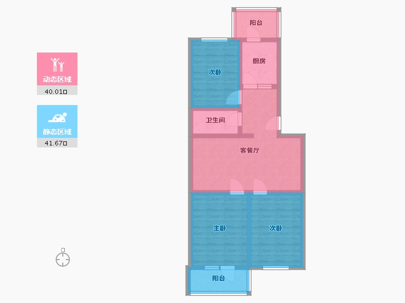 北京-北京市-磨房南里第四小区-69.72-户型库-动静分区