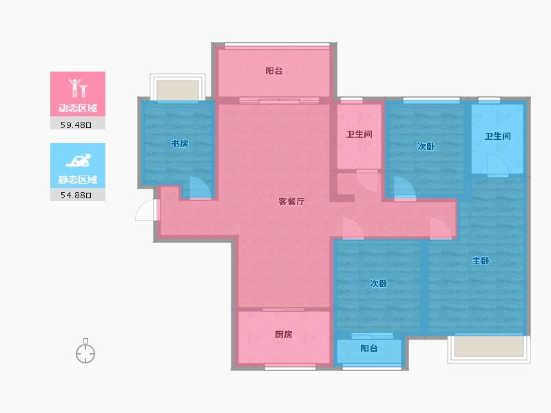 广东省-汕头市-上林府-101.60-户型库-动静分区