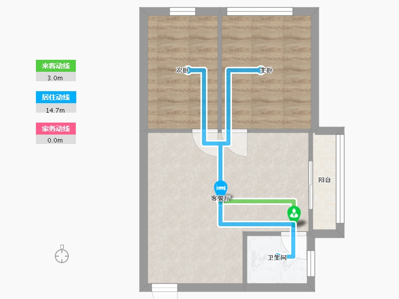 福建省-福州市-博仕后家园-B区-42.99-户型库-动静线