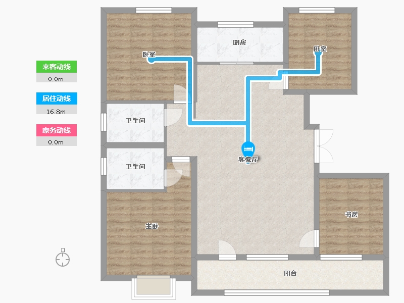 山东省-济南市-中国铁建嬴兴园-123.52-户型库-动静线