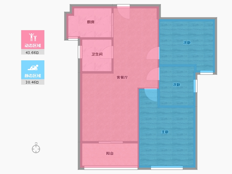 江苏省-苏州市-中南世纪城-72.00-户型库-动静分区