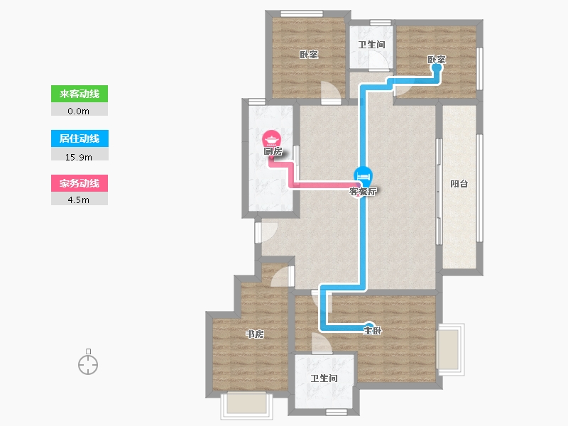 四川省-成都市-天府万科城誉园-97.60-户型库-动静线