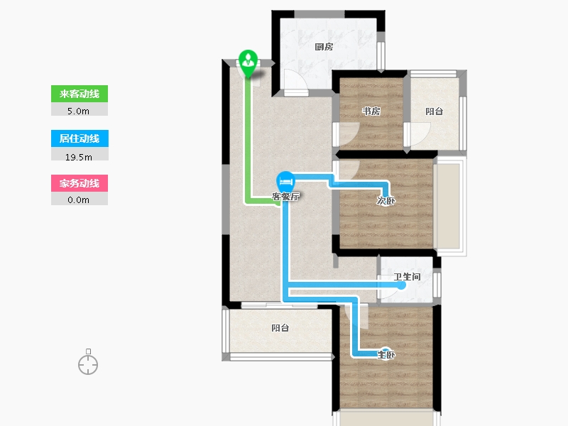 河南省-郑州市-万华城珑府-69.26-户型库-动静线