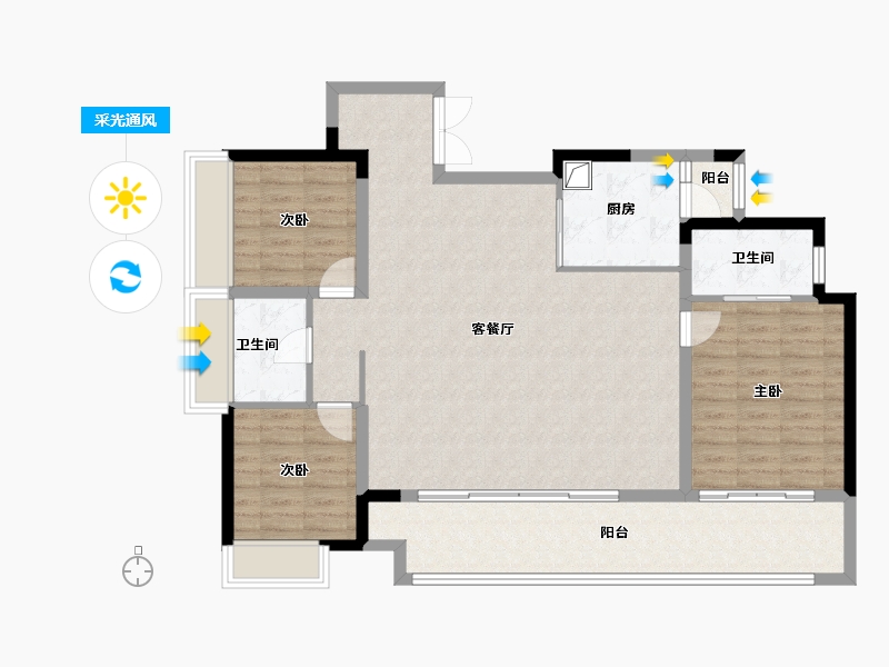 四川省-成都市-远大·林语城-114.42-户型库-采光通风