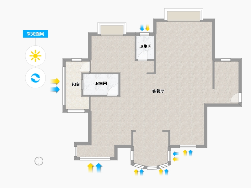 福建省-漳州市-鑫荣嘉园-111.35-户型库-采光通风