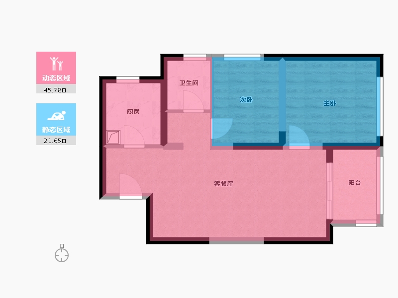 河南省-郑州市-阳光城-5号院-60.18-户型库-动静分区