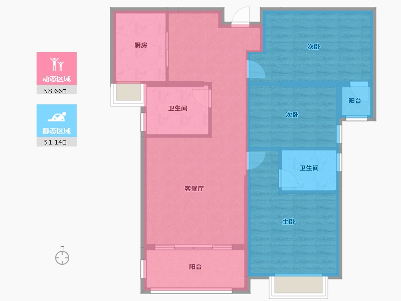 福建省-泉州市-仁和里小区-99.17-户型库-动静分区