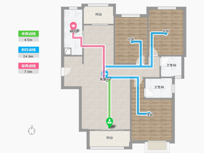 福建省-漳州市-万达中央华城-B区-117.51-户型库-动静线