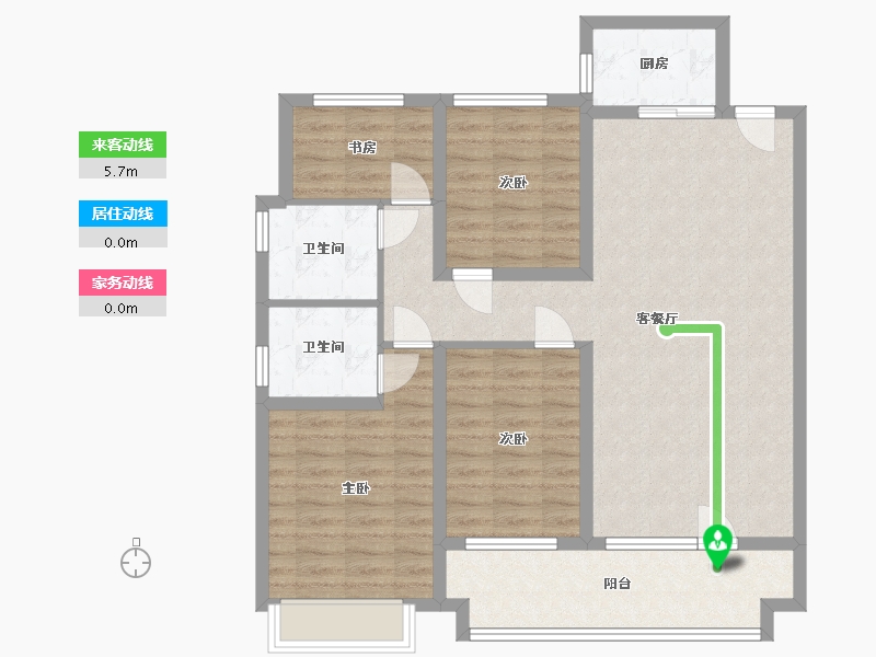 山东省-济宁市-壹号院-108.80-户型库-动静线