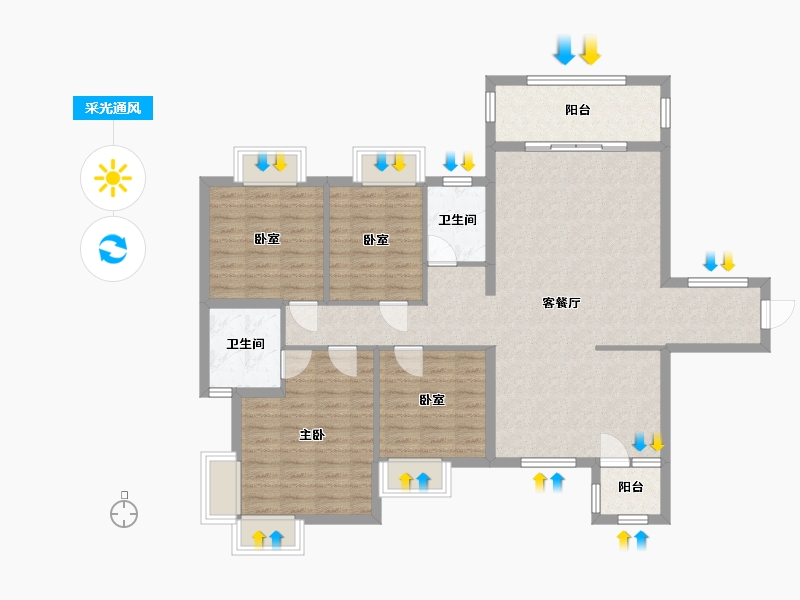 广西壮族自治区-梧州市-灏景玥城-99.20-户型库-采光通风